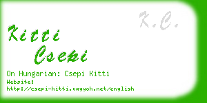 kitti csepi business card